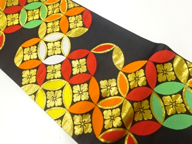 JAPANESE OBI FOR KIDS / WOVEN FLOWER SHIPPO PATTERN